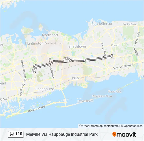 110 Bus Line Map