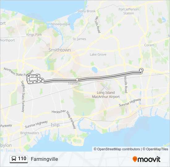 110 Bus Line Map