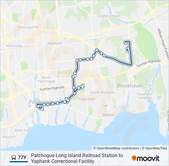 77Y bus Line Map