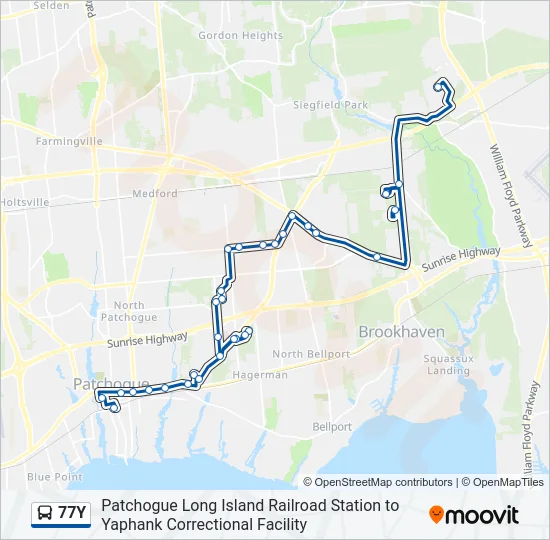 77Y Bus Line Map