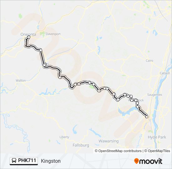 Mapa de PHK711 de autobús