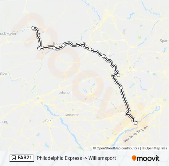 FAB21 Bus Line Map