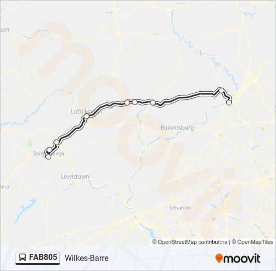 Mapa de FAB805 de autobús