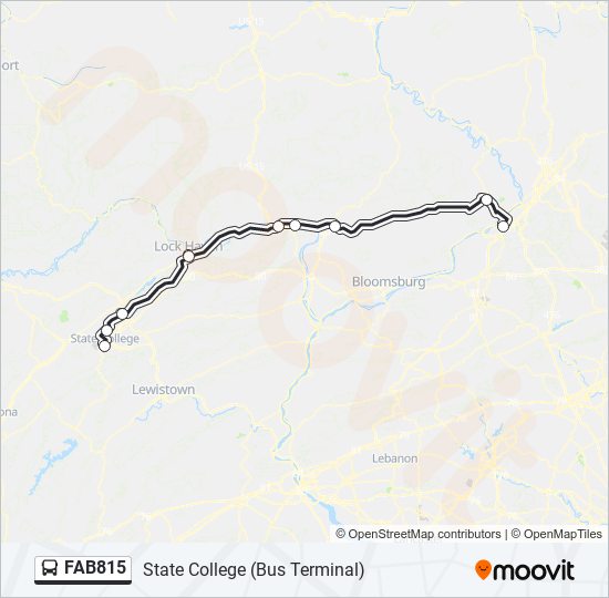 Mapa de FAB815 de autobús