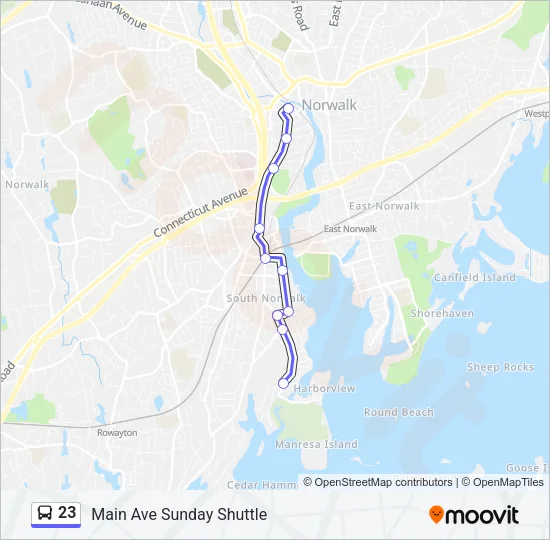 23 Bus Line Map