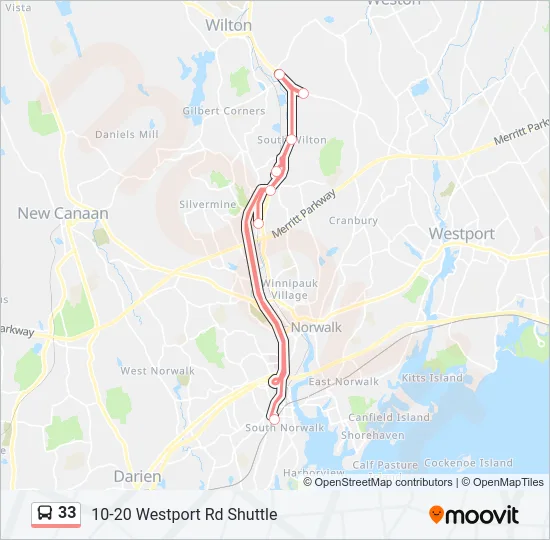 33 Bus Line Map