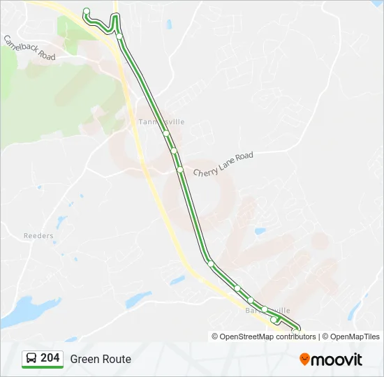 204 Bus Line Map