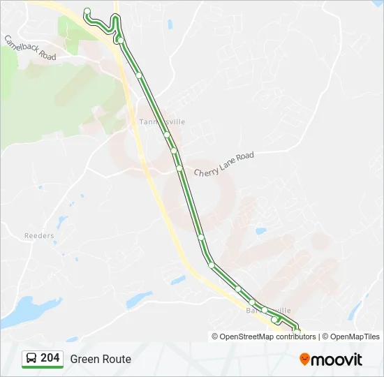 204 Bus Line Map