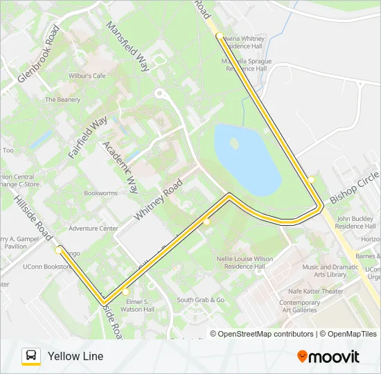 YELLOW Bus Line Map