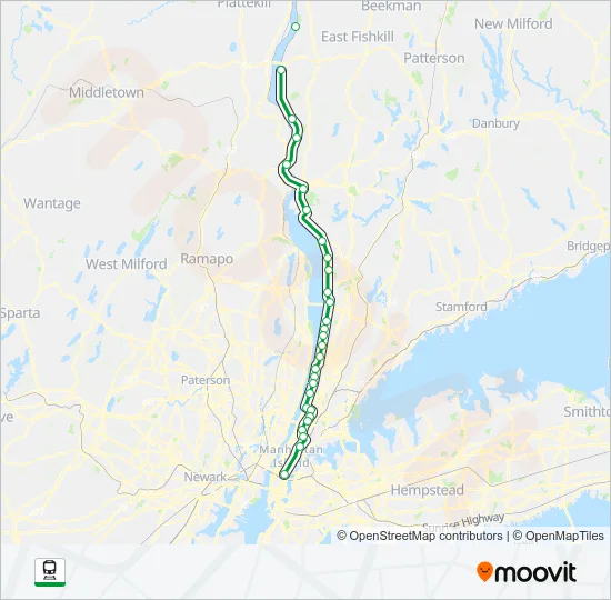 HUDSON Train Line Map