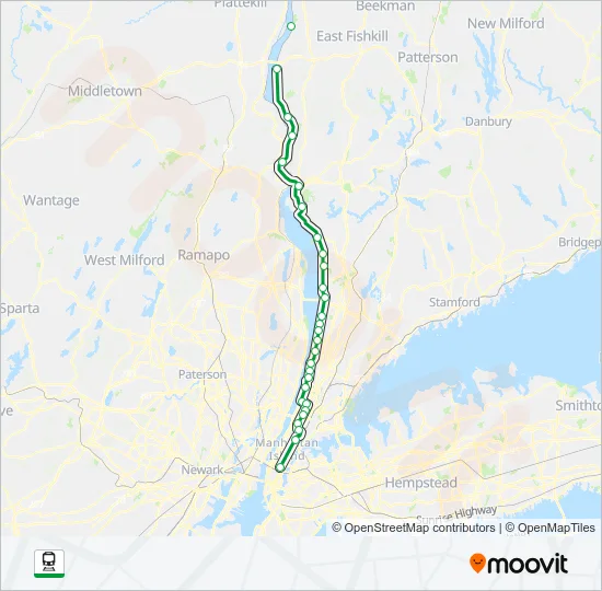 HUDSON Train Line Map