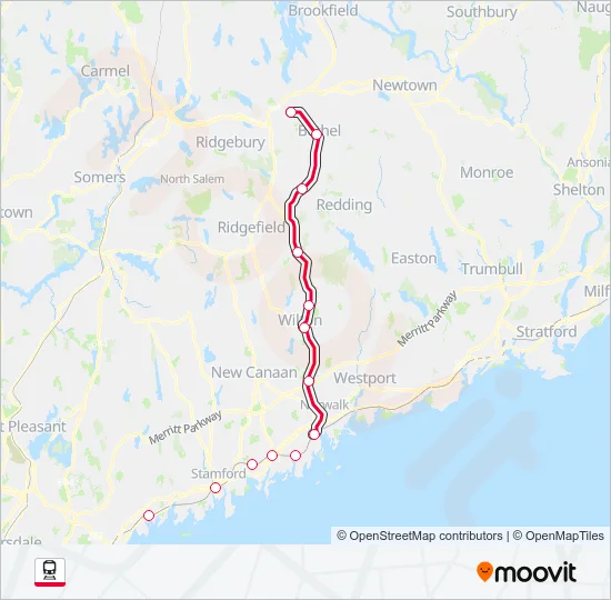 DANBURY Train Line Map