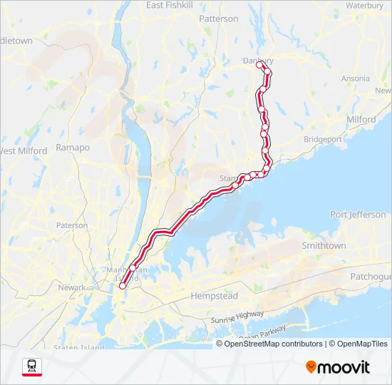 DANBURY Train Line Map