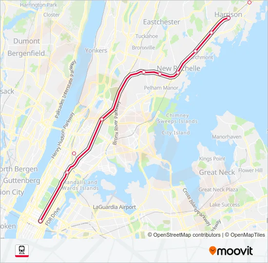 NEW HAVEN Train Line Map