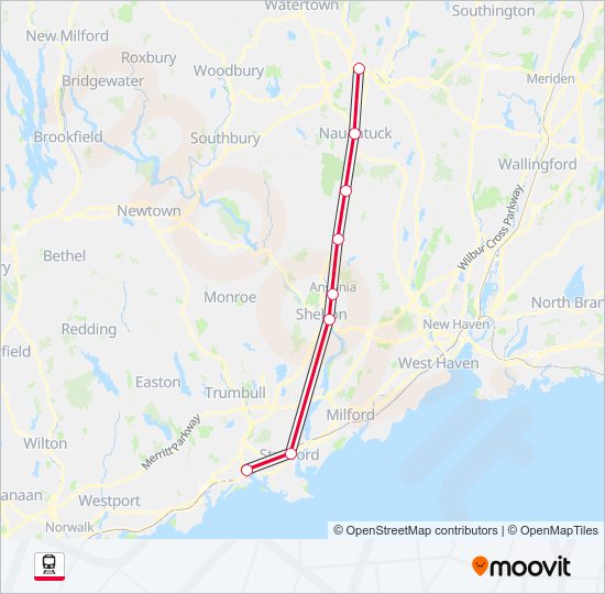 WATERBURY train Line Map