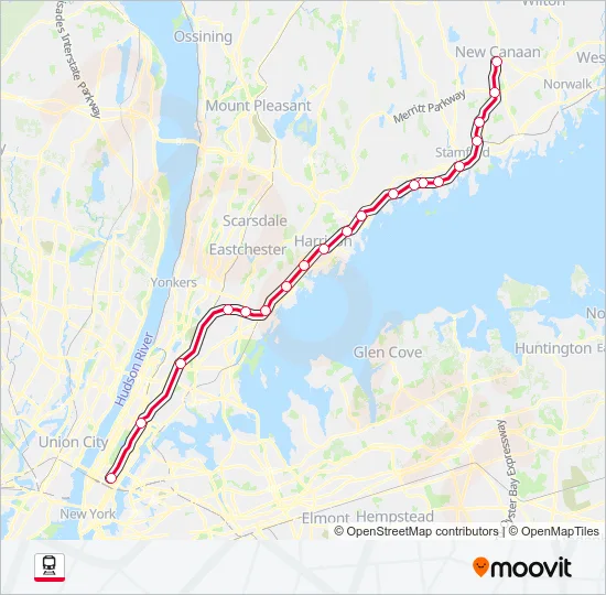 NEW CANAAN Train Line Map