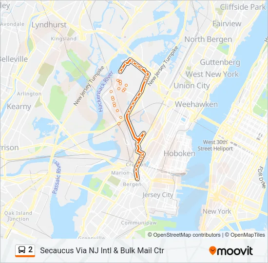 2 Bus Line Map