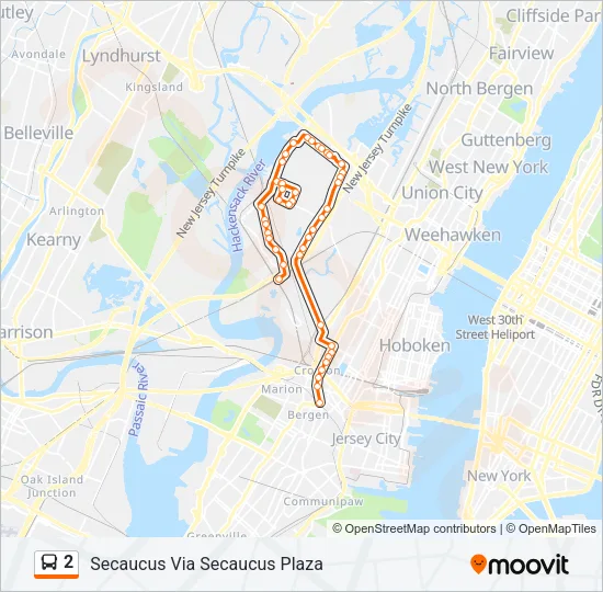2 Bus Line Map