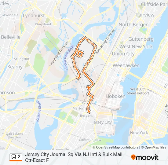 2 Bus Line Map