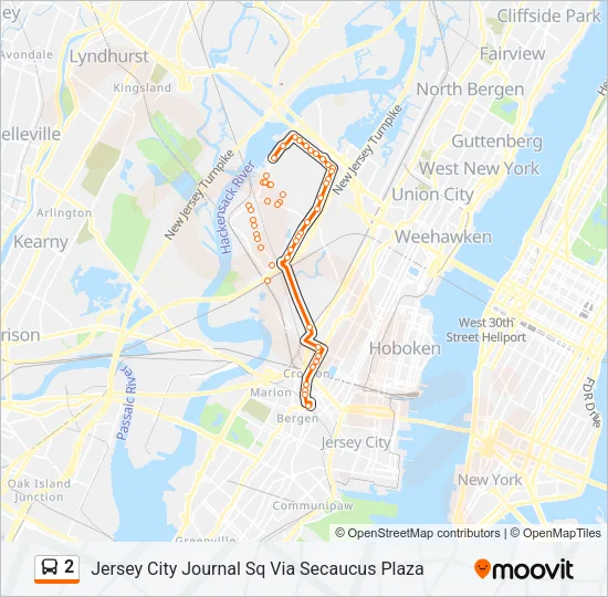 2 Bus Line Map