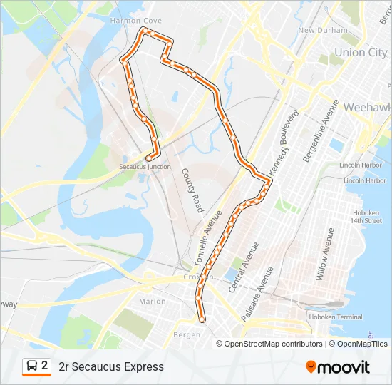 2 Bus Line Map