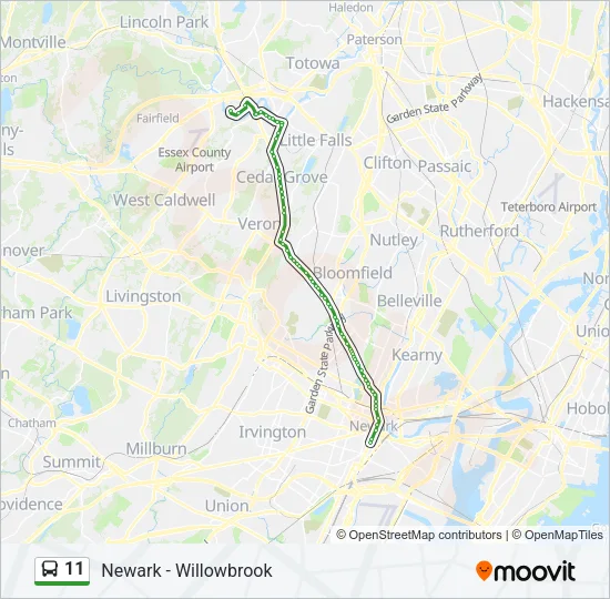 11 Bus Line Map