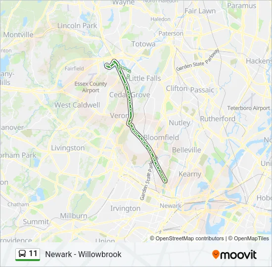 11 Bus Line Map