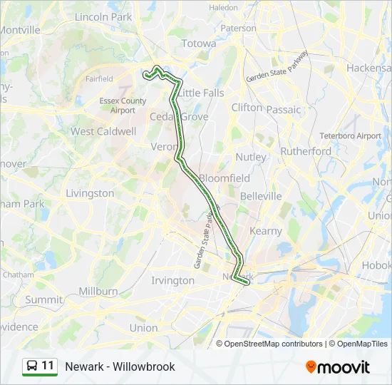 11 Bus Line Map