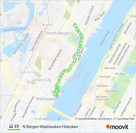 23 Bus Line Map