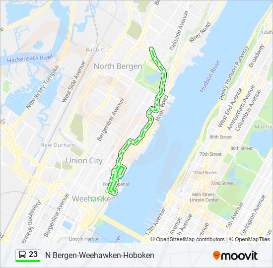 23 bus Line Map