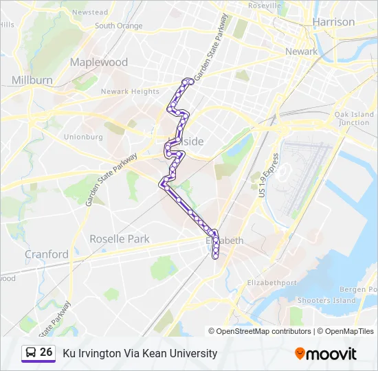 26 Bus Line Map