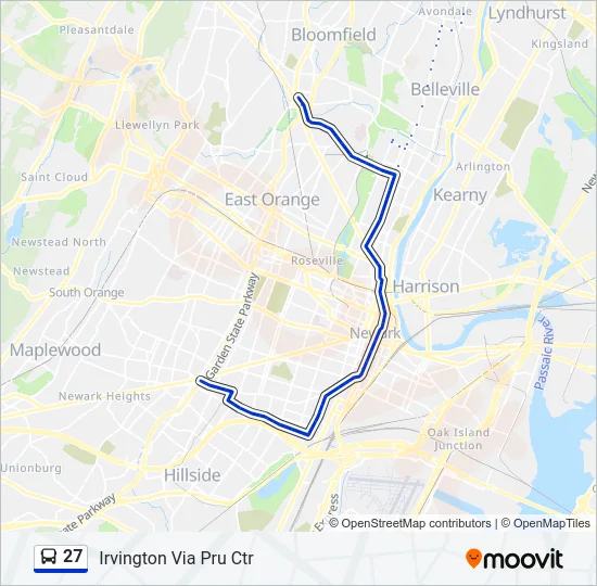 27 Bus Line Map