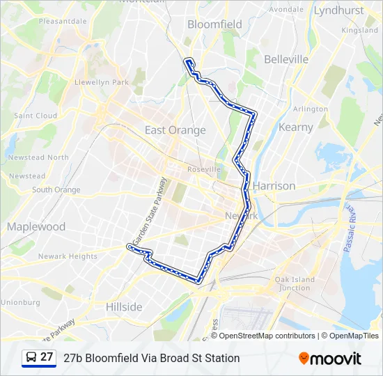 27 Bus Line Map