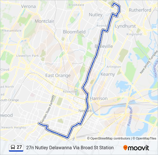 27 Bus Line Map