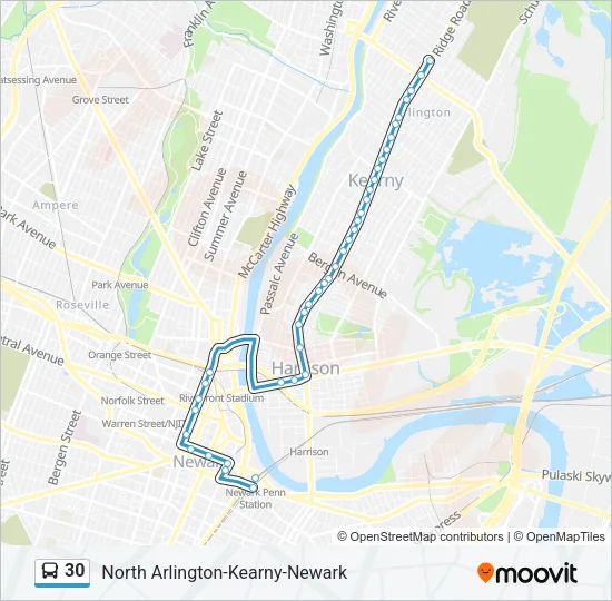 30 Bus Line Map