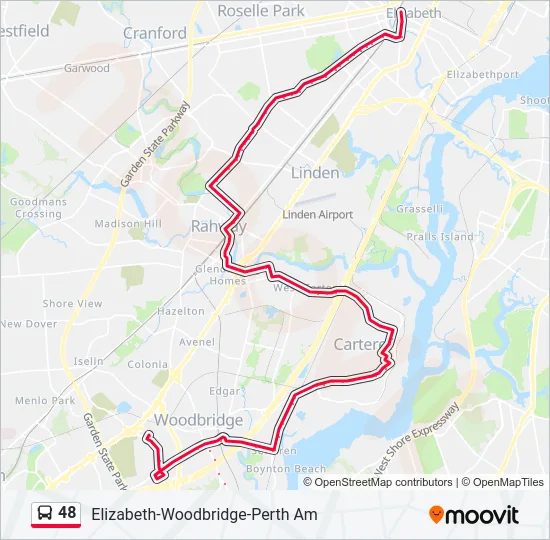 48 Bus Line Map