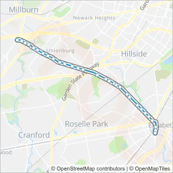 52 Route: Schedules, Stops & Maps - Ku Morris Ave Elizabeth Via