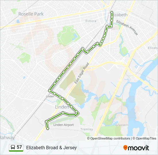 57 Bus Line Map