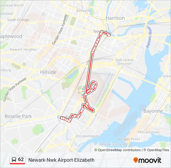62 Bus Line Map