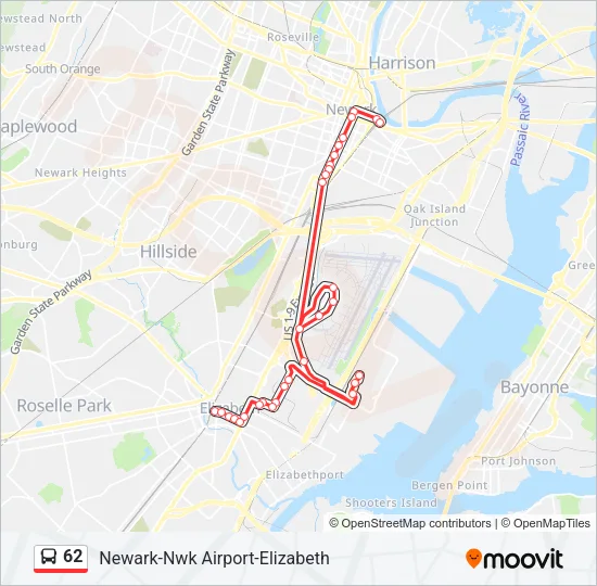 62 Bus Line Map