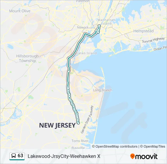 63 Bus Line Map