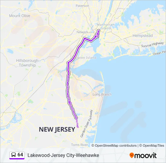 64 Bus Line Map