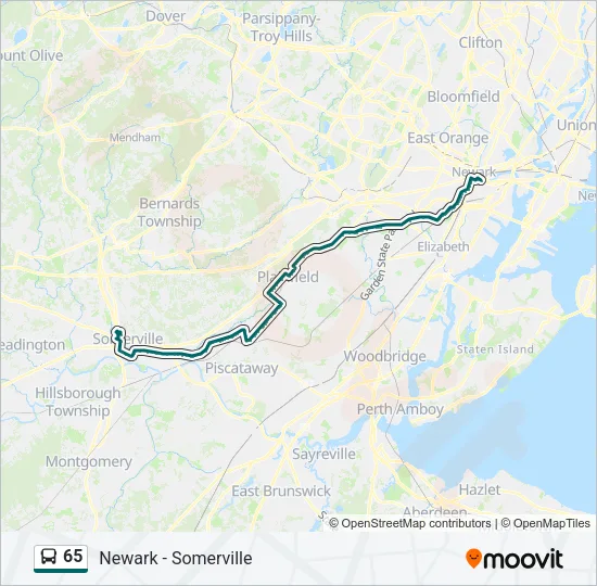 65 Bus Line Map