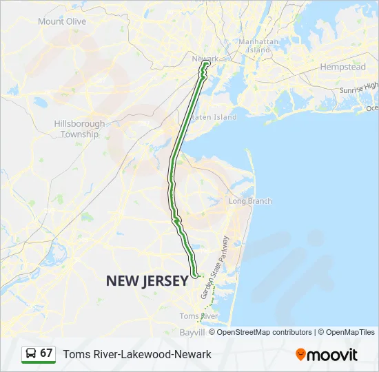 67 Bus Line Map