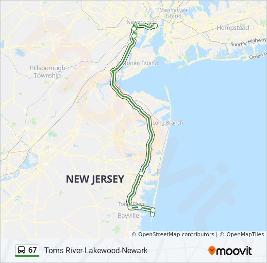 67 Route Schedules, Stops & Maps 67x Seaside Park Via Toms River