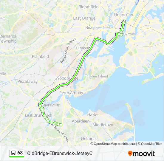 68 Bus Line Map