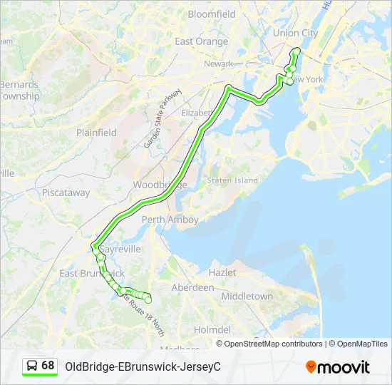68 Bus Line Map
