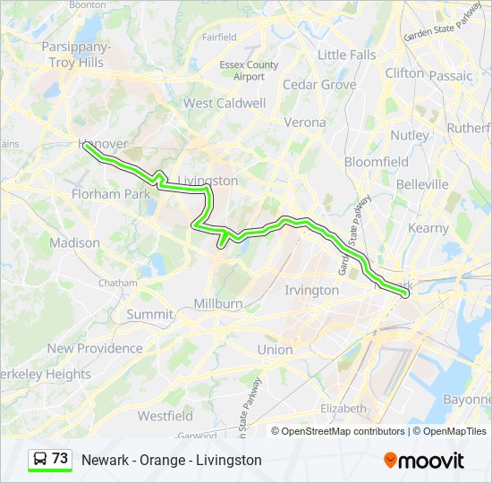 73 bus Line Map