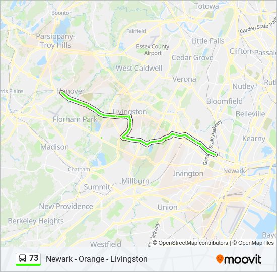 73 bus Line Map