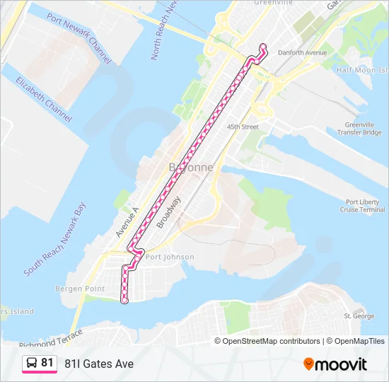 81 Bus Line Map